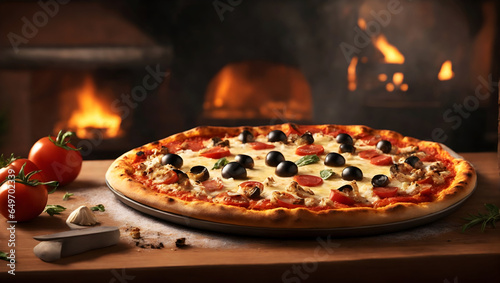 Savory Wood-Fired Pizza: Culinary Delight