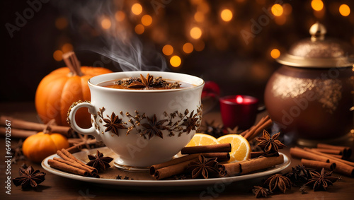 Holiday Spice Bliss  Steaming Spiced Chai Tea