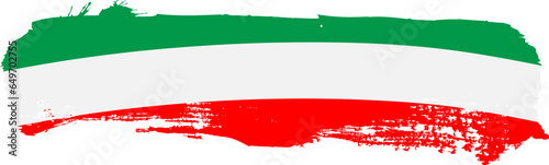 Italian flag brush element, vector illustration isolated on a white background photo