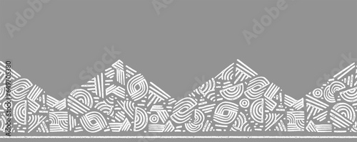 Hand drawn abstract seamless pattern, ethnic background, simple style - great for textiles, banners, wallpapers, wrapping - vector design