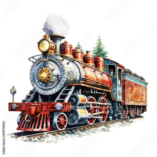 old locomotive in motion