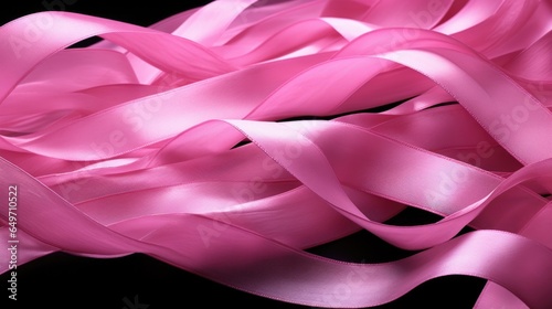 Pink ribbon texture background. Breast Cancer Awareness concept. October Cancer Awareness Month. For poster, wallpaper, presentation, banner, Cover design, flyer, backdrop.