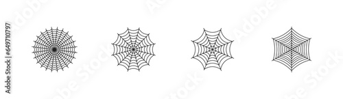 Spider web cobweb icon set. Halloween sign collection. Vector EPS 10