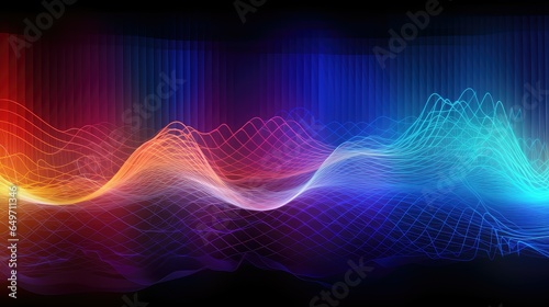 voice colorful soundwave spectrum illustration line curve, audio frequency, pulse equalizer voice colorful soundwave spectrum photo