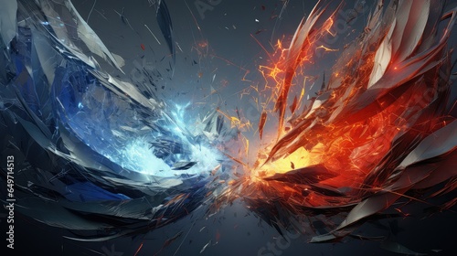 sport versus battle screen illustration game background, blue match, banner competition sport versus battle screen