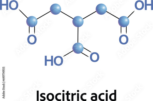 Isocitric acid is a structural isomer of citric acid. photo