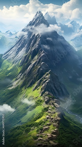 Infinite Majesty: The Vast Mountain Vista. Generative AI 4