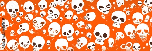 Skull illustration background wallpaper design, day of the dead, Día de Muertos