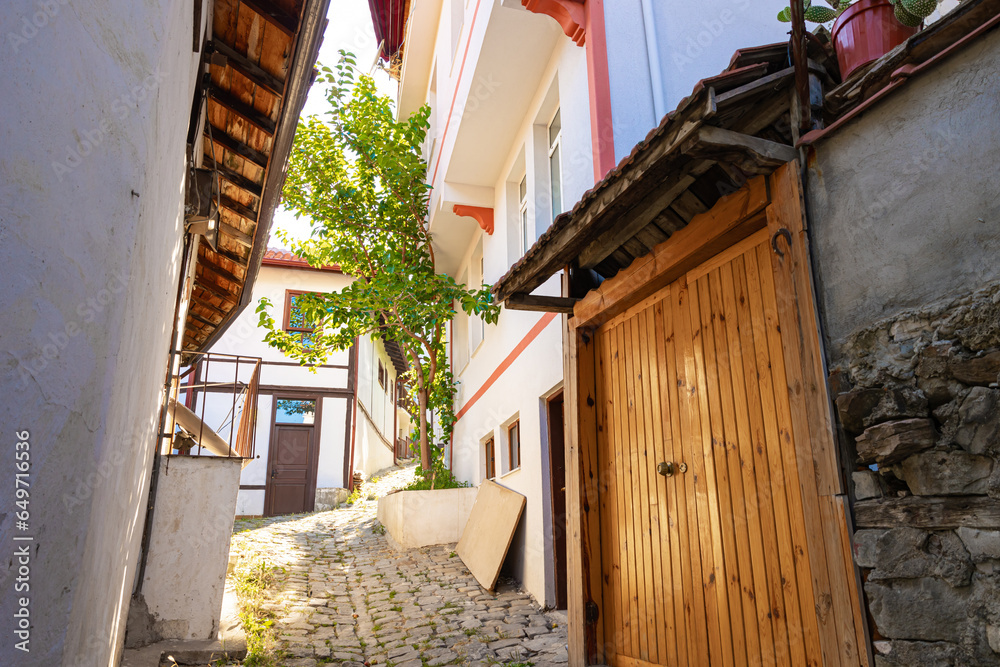 A street of Goynuk district of Bolu. Vernacular architecture samples in Anatolia