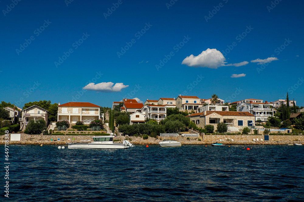 Zadar villas - Archipelago - Islands of the Kornati archipelago panorama landscape of national park in Croatia view from the sea boat