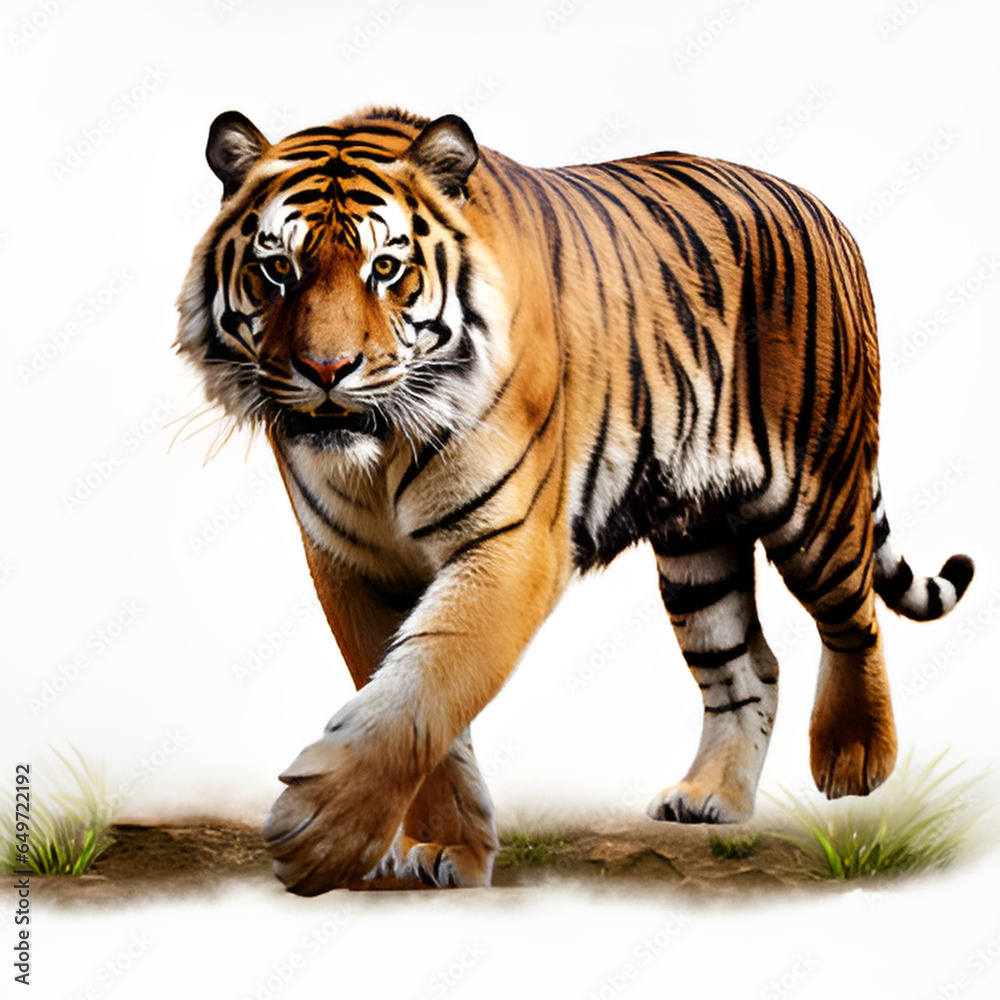 Obraz premium tiger on a white background