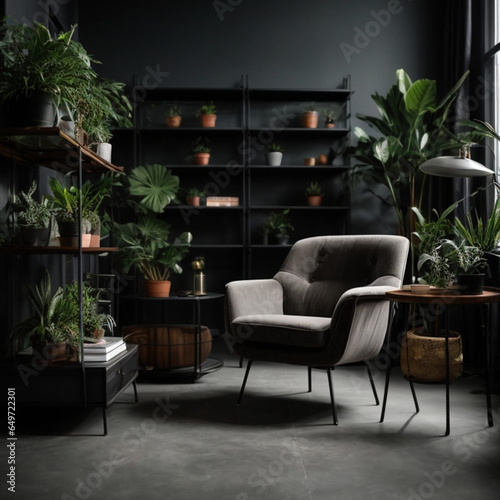 Modern interior, home, decor, light, plant, window, apartment