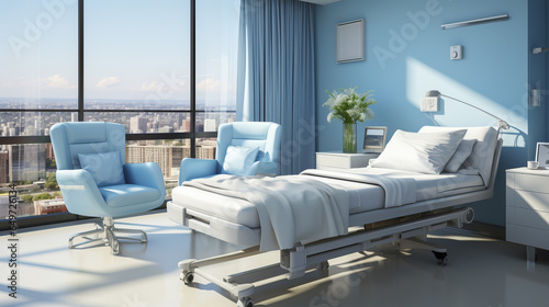 Modern hospital room