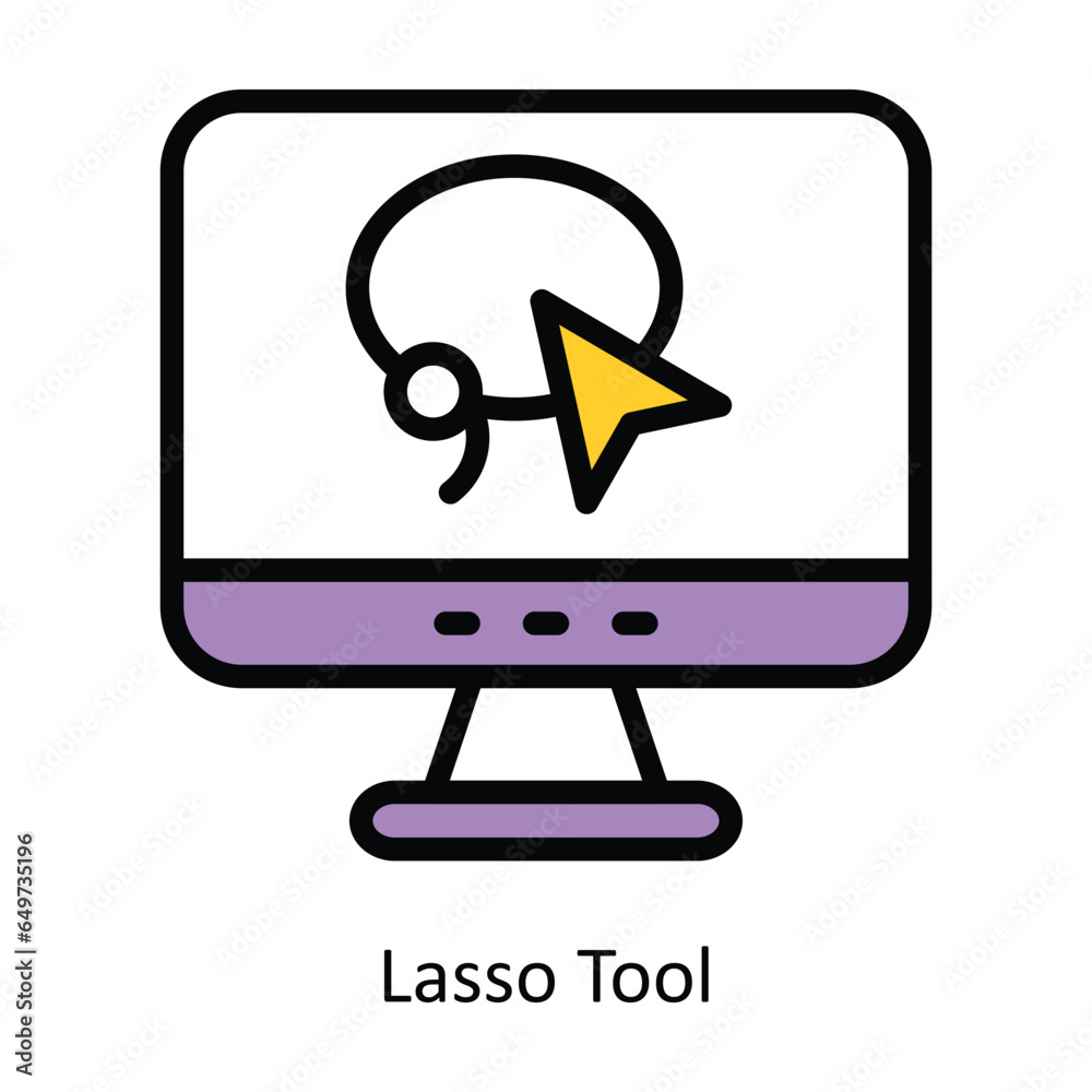Lasso Tool vector Filled outline Icon Design illustration. Graphic Design Symbol on White background EPS 10 File Lasso Tool vector Filled outline Icon Design illustration. Graphic Design Symbol on White background EPS 10 File