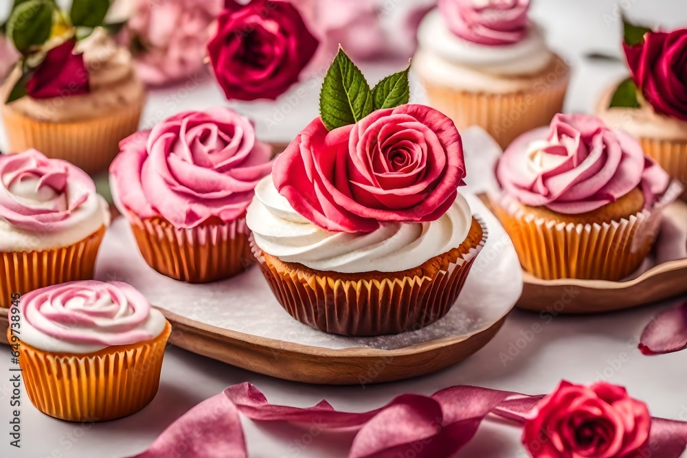 cupcakes with flowers