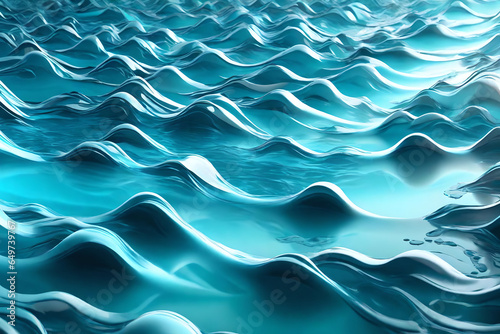 Abstract Water Wave Liquid Dreams Waves of Imagination - Water Wave Banner Background - Liquid Symphony Generative AI