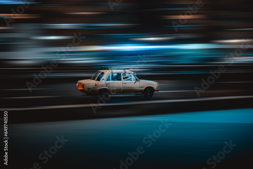A car is is going at high speed © Иван Колесенко