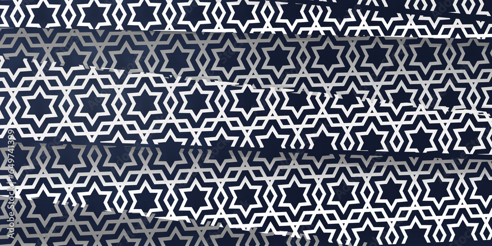 Cutting Seamless geometric pattern background with Card Board Style Effect
