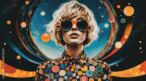 Interstellar Pop Art Collage: Cosmic Fusion. Generative AI 7