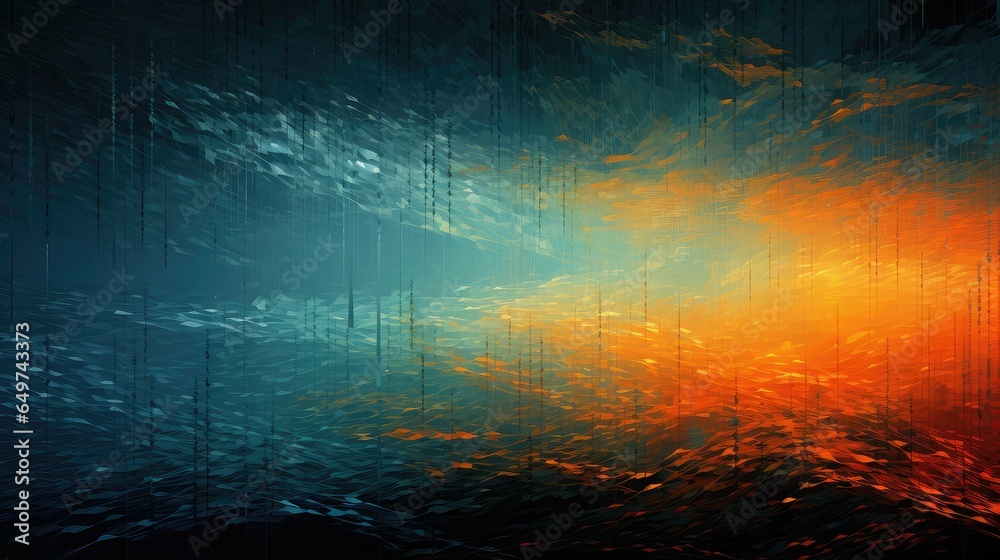 abstract digital distortion storm illustration texture design, light wave, dynamic technology abstract digital distortion storm