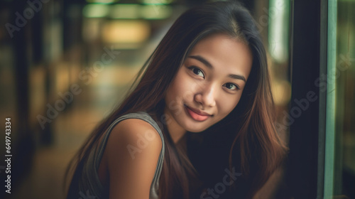 attractive slim Asian or In...