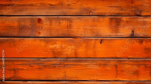 Vintage Wood Panel with Old Orange Color applied. Rustic Texture and Amazing Colours on Wall or Fence as Background