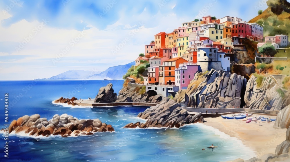 Italy Painting - Print from Original Watercolor Painting 
