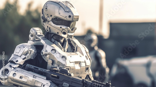 A soldier with combat unifo...