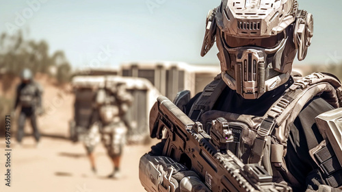 A soldier with combat unifo...