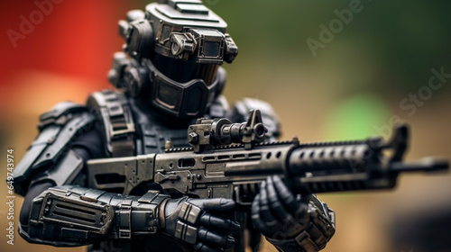 A soldier with combat unifo...