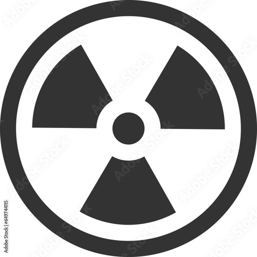 Radiation icon vector. Warning radioactive sign danger symbol.