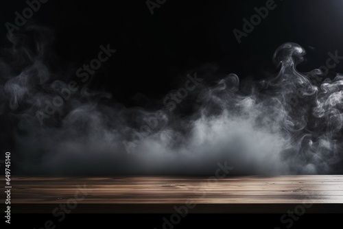 Smoke Mockup on Black Background