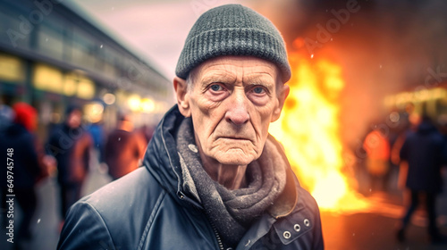 Mature adult man is humbled...