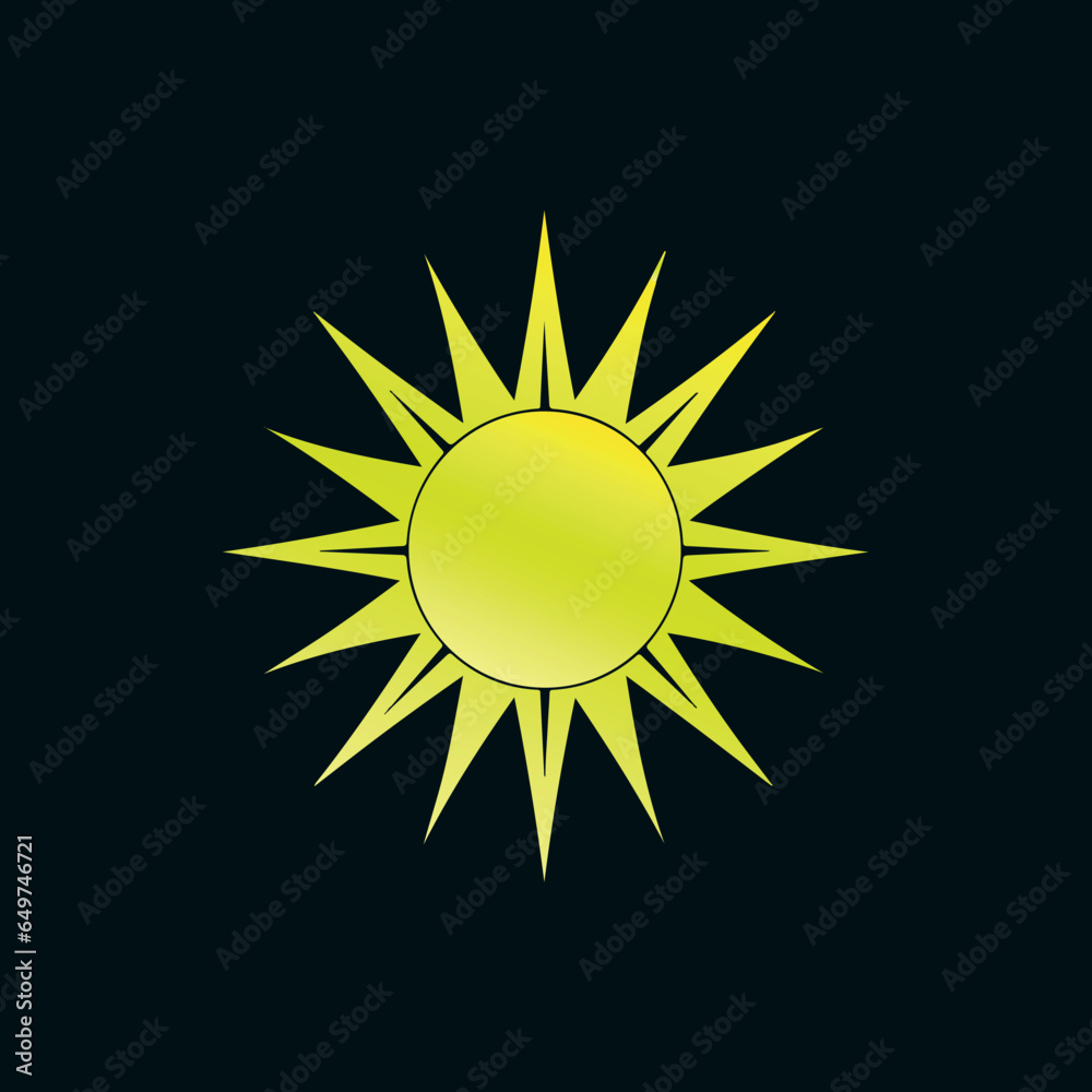 Fototapeta premium Simple vector art sun logo background eps.10