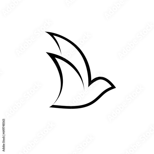 Simple bird logo collection. Monoline bird logo template. bird monogram logo with circle template. trendy bird logo combined with circle.