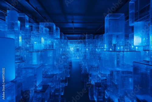 An expanse of vibrant electromagnetic blue. Generative AI