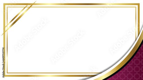 Elegant modern blank blue gold graduation certificate border frame