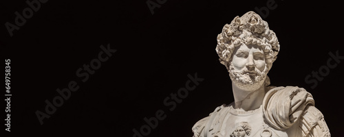 Valokuva Roman statue of Emperor Hadrian in military garb