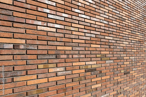 Brick walls of red brick. Brick wall as background.