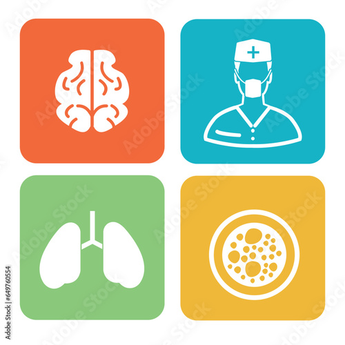 Medical And Healthy Care Vector Icon Set