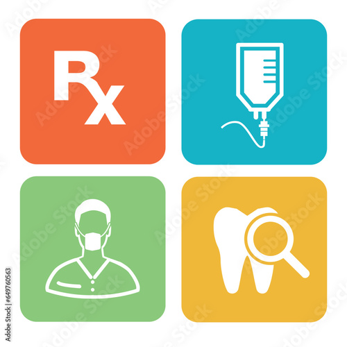 Medical And Healthy Care Vector Icon Set