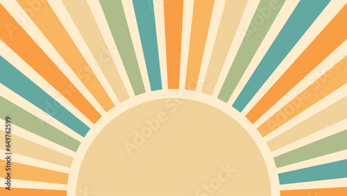 abstract background of retro circle sun with sunburst. template ready for advertisements or printing