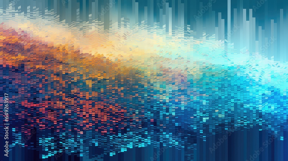 modern pixelated data rivers illustration abstract design, digital water, pixel logo modern pixelated data rivers