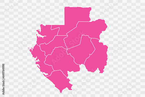 Gabon Map Fuscia Color Background quality files png
