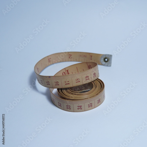 sewing meter on white background