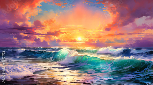 Mesmerizing Sunsets Painting Coastal Horizons,