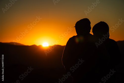 couple watching sunrise