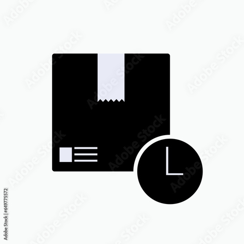 Delivery Delayed Icon. Pending Shipping Symbol  - Vector.