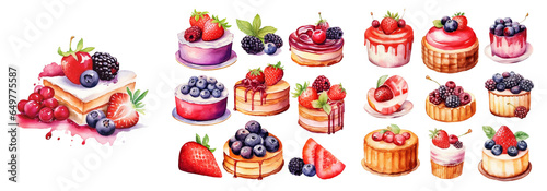 watercolor dessert food bakery cupcake bread cake cute