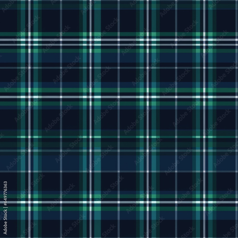Tartan seamless pattern background in green. Check plaid textured graphic design. Checkered fabric modern fashion print. New Classics: Menswear Inspired concept. Trendy Tile for Wallpaper, textile. - obrazy, fototapety, plakaty 